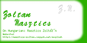 zoltan masztics business card